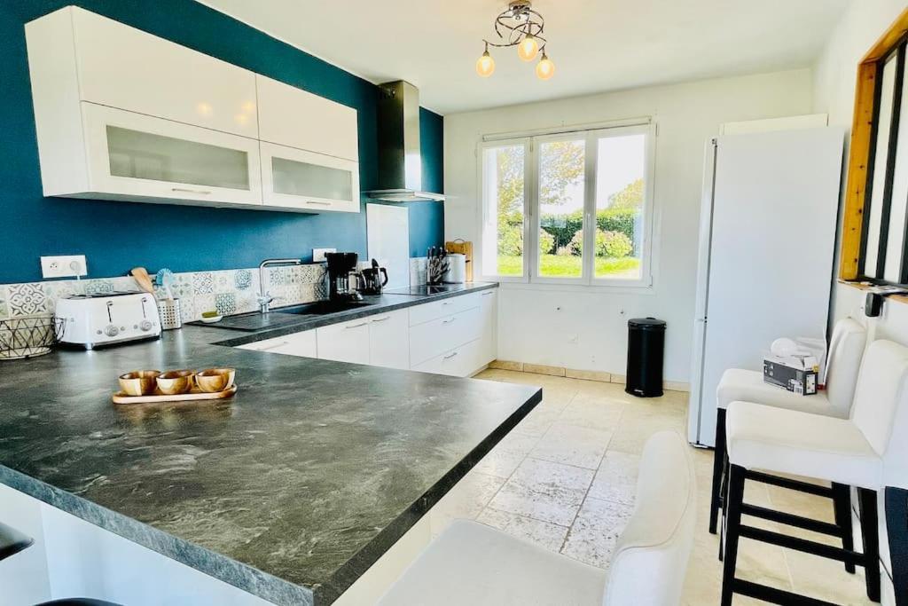 Ti Glas - La Maison Bleue Lanvéoc Extérieur photo