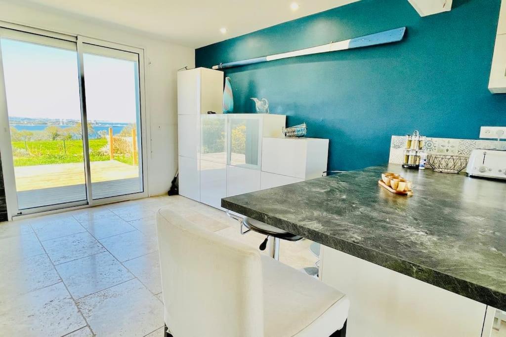 Ti Glas - La Maison Bleue Lanvéoc Extérieur photo
